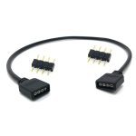 Connecteur de bande RGB 4 broches | 1 à 1 2 3 4 5, câble de séparation d'alimentation, 4pin aiguille fil de connecteur féminin pour bande RGB