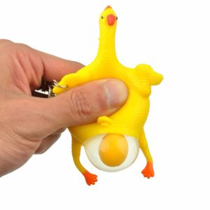 Jouets drôles poulet pondant oeuf boule de ventilation colère Anti-Stress balle soulagement jouet autisme Anti-stress Squish jouet porte-clés J0094