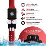 Mling pour Apple AirPods accessoires pour écouteurs Anti-perte sans fil casque support en Silicone pince pour bracelet de montre Apple