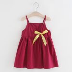 Robe princesse Style coréen pour enfants | Nouveauté, mode, joli robe Style coréen, couleur unie, bretelles, ruban