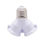 1 pièces couleur blanche ignifuge matériau convertisseur prise Conversion ampoule Base E27 à 2 E27 support de lampe convertisseur
