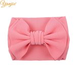 2020 nouveauté grand 7 "cheveux nœuds bandeau gaufre tissu élastique bandes de cheveux bricolage filles cheveux accessoires accessoires de mode