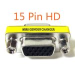 MINI adaptateur de changeur de sexe Com d-sub à mâle femelle VGA connecteur 15pin