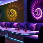 Lampe de mur d'effet de lumière de mur LED de trou de spirale de rvb avec la télécommande