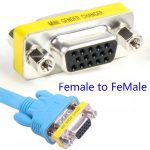 MINI adaptateur de changeur de sexe Com d-sub à mâle femelle VGA connecteur 15pin