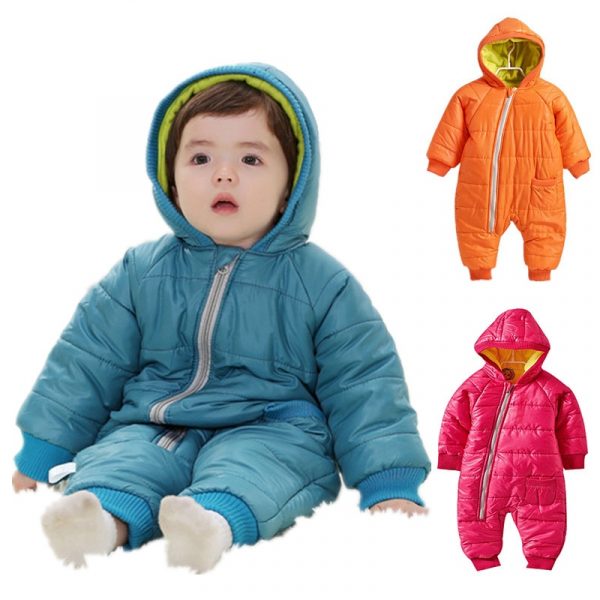 Combinaison de neige pour bébé | Vêtements de neige, en coton rembourré, une pièce, vêtements d'extérieur chauds pour enfants, barboteuse, combinaison d'hiver pour enfants, Parkas pour nouveau-né