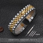 Montre accessoires bracelet en acier mâle 20mm sport étanche pour Rolex série de luxe cinq perles pleine sangle solide femmes bracelet de montre