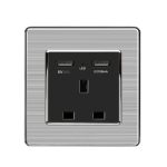 Miroir avec commutateur à point aléatoire | type 86, interrupteur acrylique panneau brossé pour la maison en acier inoxydable 1/2/3/4 Gang commutateur à 1 voie et 2 voies