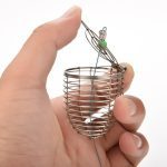1 pièces 4.5*5.7 cm/4*4.6 cm/3.4*3.6 cm poisson petit acier inoxydable appât Cage panier mangeoire holderpeche leurre Cage accessoires de pêche