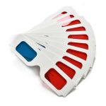 Ostart 10 pcs/lot papier universel anaglyphe 3D lunettes papier 3D lunettes vue anaglyphe rouge/bleu verre 3D pour film vidéo EF