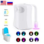 ZK20 LED veilleuses capteur de mouvement humain automatique toilette siège bol salle de bain éclairage de nuit 8 couleur Stock aux états-unis, RU
