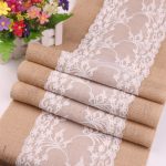 Chemin de Table en Jute blanche 30cm * 275cm | Fournitures de fête en toile de Jute hessienne, décoration de mariage AA8208, haute qualité