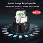 Double baie SSD/HDD station d'accueil disque dur amarrage Sata III à USB3.0 station d'accueil clone fonction pour 2.5/3.5 hdd ordinateur portable