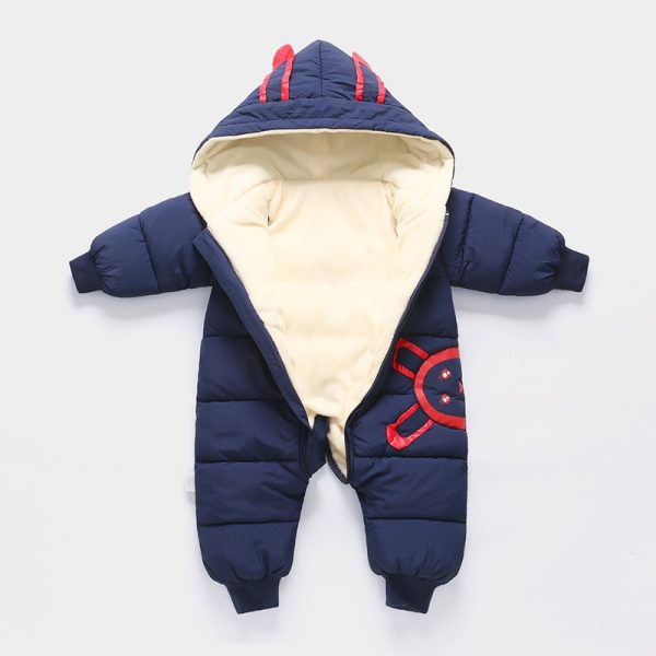 Combinaison Neige Bébé 0-24 Mois – Manteau à Capuche Polaire, Double Fermeture éclair – Chaud Pour Hiver, Ski