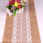 Chemin de Table en Jute blanche 30cm * 275cm | Fournitures de fête en toile de Jute hessienne, décoration de mariage AA8208, haute qualité