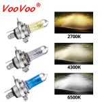 VooVoo Ampoule halogène Voiture H4 H7 | Ampoules de Voiture halogène, 100W 2700K 4300K 6000K 12V Ampoule de moto automobile, Ampoule de Voiture