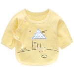 Luna Blanco chemise nouveau-né 0-3 mois bébé fille | Chemises en coton bébés, vêtements de base cou o, camisa bébé garçon chemises au point ouvert