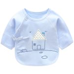 Luna Blanco chemise nouveau-né 0-3 mois bébé fille | Chemises en coton bébés, vêtements de base cou o, camisa bébé garçon chemises au point ouvert