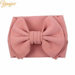 2020 nouveauté grand 7 "cheveux nœuds bandeau gaufre tissu élastique bandes de cheveux bricolage filles cheveux accessoires accessoires de mode