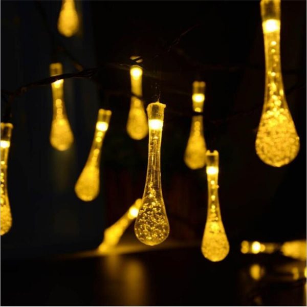 LED solaire jardin lumière goutte de pluie chaîne fée lumière étanche led lampe de jardin pour jardin extérieur décor à la maison de noël vacances