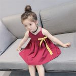 Robe princesse Style coréen pour enfants | Nouveauté, mode, joli robe Style coréen, couleur unie, bretelles, ruban
