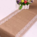 Chemin de Table en Jute blanche 30cm * 275cm | Fournitures de fête en toile de Jute hessienne, décoration de mariage AA8208, haute qualité