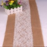 Chemin de Table en Jute blanche 30cm * 275cm | Fournitures de fête en toile de Jute hessienne, décoration de mariage AA8208, haute qualité