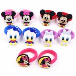 Bande élastique en Nylon 10 pièces Mickey Minnie Daisy | Cheveux, bande élastique pour cheveux, bandeau pour enfants, accessoires pour cheveux, bande de cheveux de fille, gomme pour cheveux de dessin animé