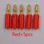 Vis de enceintes banane or 10 pièces | 4mm, connecteurs de plaques, en STOCK, livraison gratuite, noir rouge, vente en gros