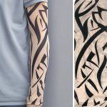 Manchon chauffe-bras Protection soleil, séchage rapide, estival, respirant en 3D avec tatouage, 1 pièce