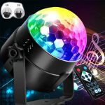 Lampes de fête DJ 3W 3 W, boule de discothèque à rotation sonore activée, éclairage de scène à LED RGB pour les lumières de fête de mariage de noël