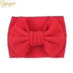 2020 nouveauté grand 7 "cheveux nœuds bandeau gaufre tissu élastique bandes de cheveux bricolage filles cheveux accessoires accessoires de mode