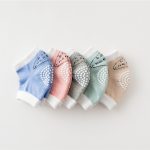 1 paire enfants Dot mignon rampant coude genouillère coussin bambins bébé filles garçons genouillères protecteur sécurité maille infantile jambières