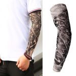 Manchon chauffe-bras Protection soleil, séchage rapide, estival, respirant en 3D avec tatouage, 1 pièce
