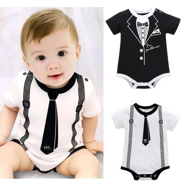 Vêtements d'été pour nouveau-né | Barboteuse pour homme 0-12M, en coton, combinaison pour garçons, vêtements Body, imprimé, manches courtes