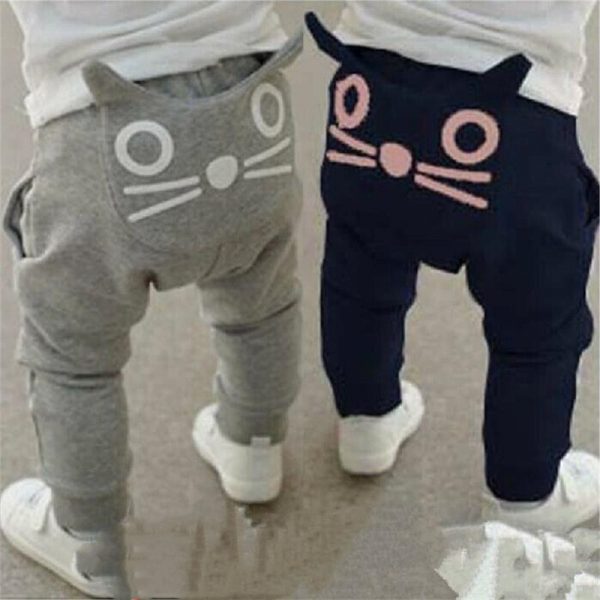 Vêtements de printemps automne pour enfants | Sarouel, pantalon en coton style hibou, à la mode, pour garçons et filles
