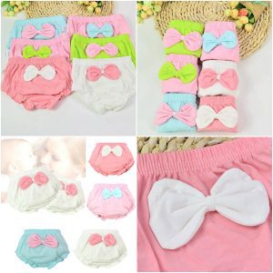 Culotte de sous-vêtements en coton | 1 pièce, 4 couleurs, mignonne culotte à gros nœud pour enfants, slips enfants, cadeaux