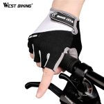 Gants antidérapants pour moto, gants de bicyclette respirants pour la moto à demi-doigt, gants de bicyclette de sport pour hommes pour femmes