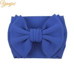 2020 nouveauté grand 7 "cheveux nœuds bandeau gaufre tissu élastique bandes de cheveux bricolage filles cheveux accessoires accessoires de mode