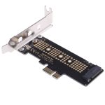 NVMe PCIe M.2 NGFF SSD vers PCIe x1 carte adaptateur PCIe x1 vers M.2 carte avec support