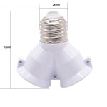 1 pièces couleur blanche ignifuge matériau convertisseur prise Conversion ampoule Base E27 à 2 E27 support de lampe convertisseur