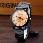 KEVIN nouveau Design Couple montres mode noir cadran rond en acier inoxydable bande Quartz montre-bracelet hommes femmes amant cadeaux