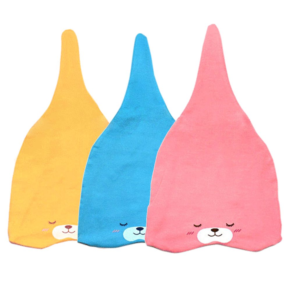 Bonnet Bébé DRESHOW - Lot De 6 Bonnets Doux En Coton Avec Oreilles D'Ours - 0-6 Mois