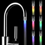 Accueil chambre LED robinet d'eau créatif lumière LED pomme de douche eau romantique 7 couleur changement bain maison salle de bains lueur lampes