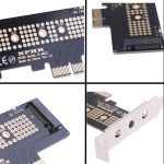 NVMe PCIe M.2 NGFF SSD vers PCIe x1 carte adaptateur PCIe x1 vers M.2 carte avec support