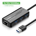 Ugreen USB Ethernet USB 3.0 2.0 à RJ45 HUB pour Xiaomi Mi Box 3/S décodeur Ethernet adaptateur carte réseau USB Lan
