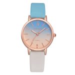 Femmes Gradient arc-en-ciel conception Montre de luxe de mode de haute qualité en cuir bande Quartz robe montres 2019 Montre Femme chaude F4