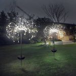 90/150 LED lumière solaire huit modes de fonction pissenlit pelouse lumières/feux d'artifice lampe extérieure étanche solaire jardin lumière