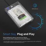 ORICO 3.5 pouces SATA vers USB 3.0 boîtier de disque dur avec Support 12 to Max boîtier de disque dur Transparent