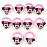 Bande élastique en Nylon 10 pièces Mickey Minnie Daisy | Cheveux, bande élastique pour cheveux, bandeau pour enfants, accessoires pour cheveux, bande de cheveux de fille, gomme pour cheveux de dessin animé